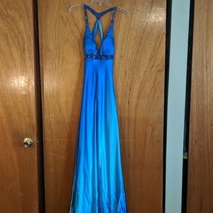 Blondie nites ombre blue gown